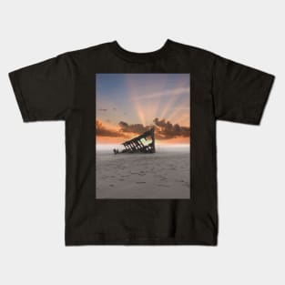 Sunset Ship Kids T-Shirt